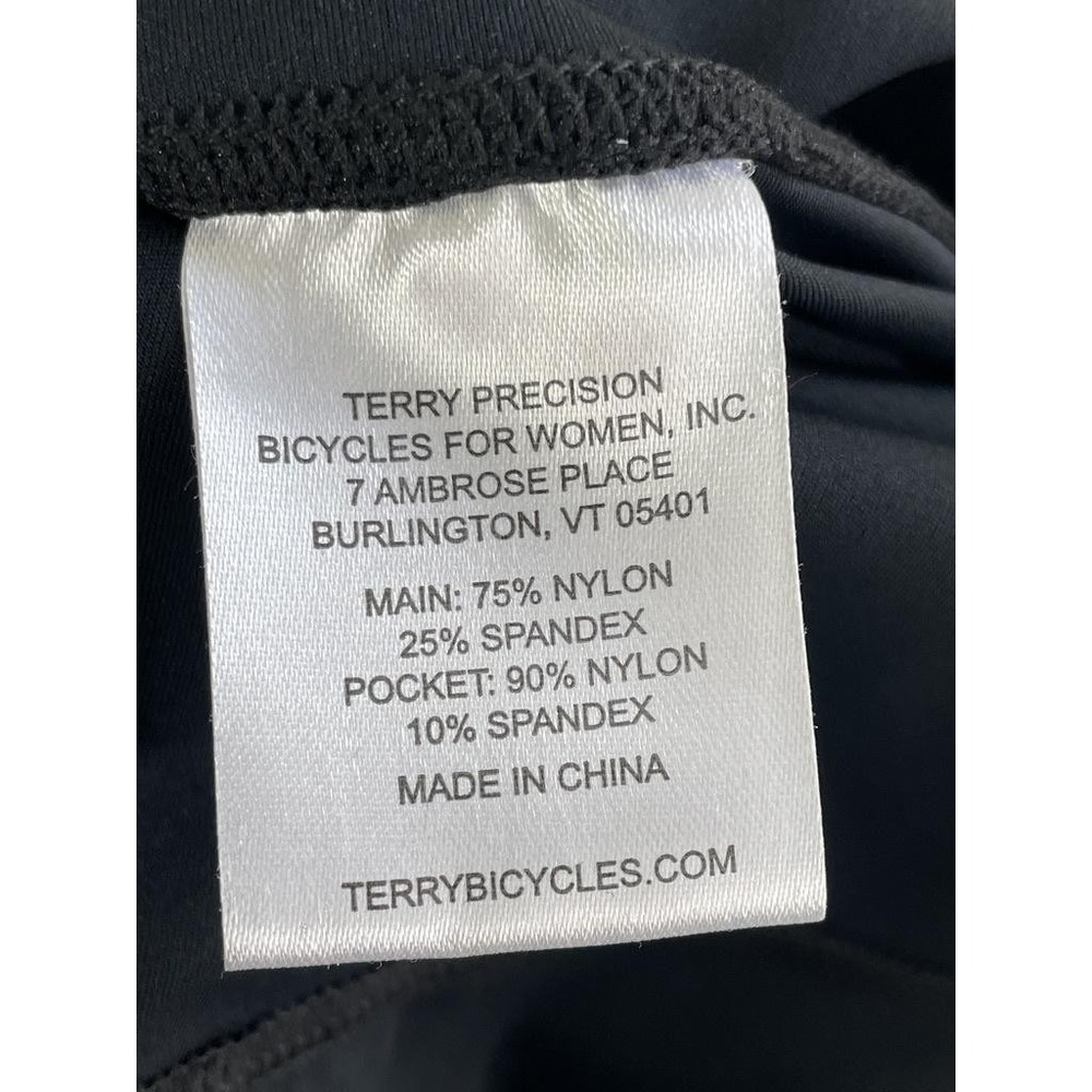 Terry Holster Hi-Rise Capri Leggings Womens Medium Black Padded Cycling Bike - Picture 8 of 9